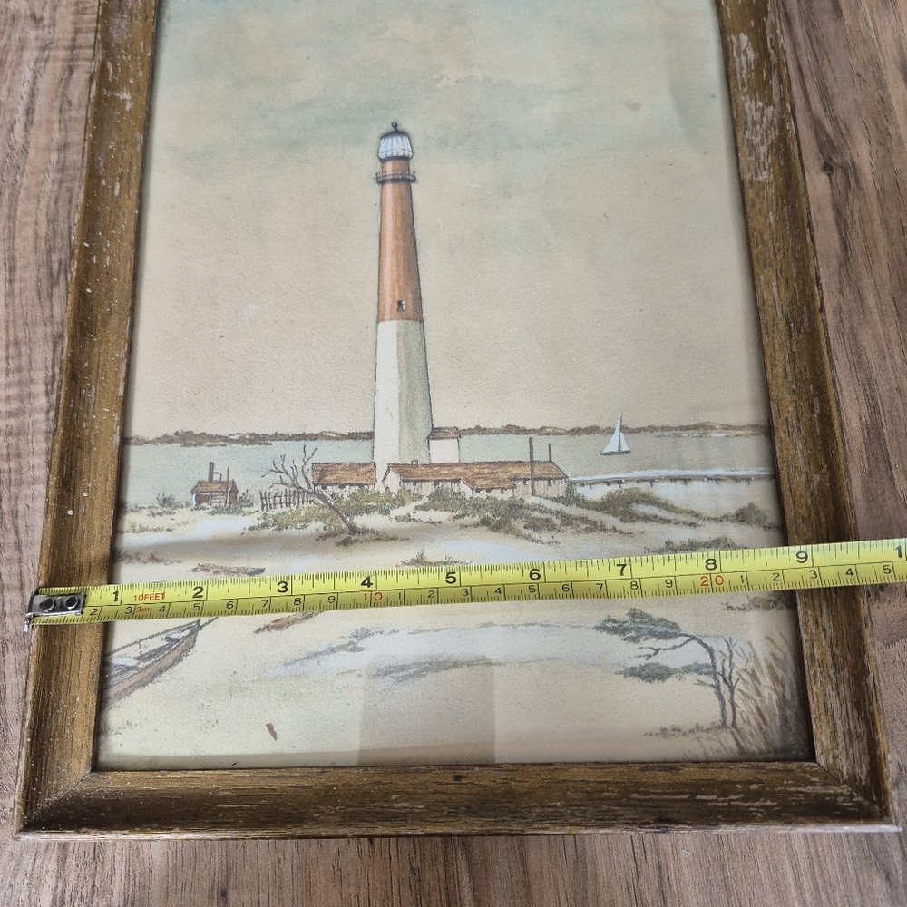 Vintage Lighthouse Artwork In Frame - Picture 8 of 8
